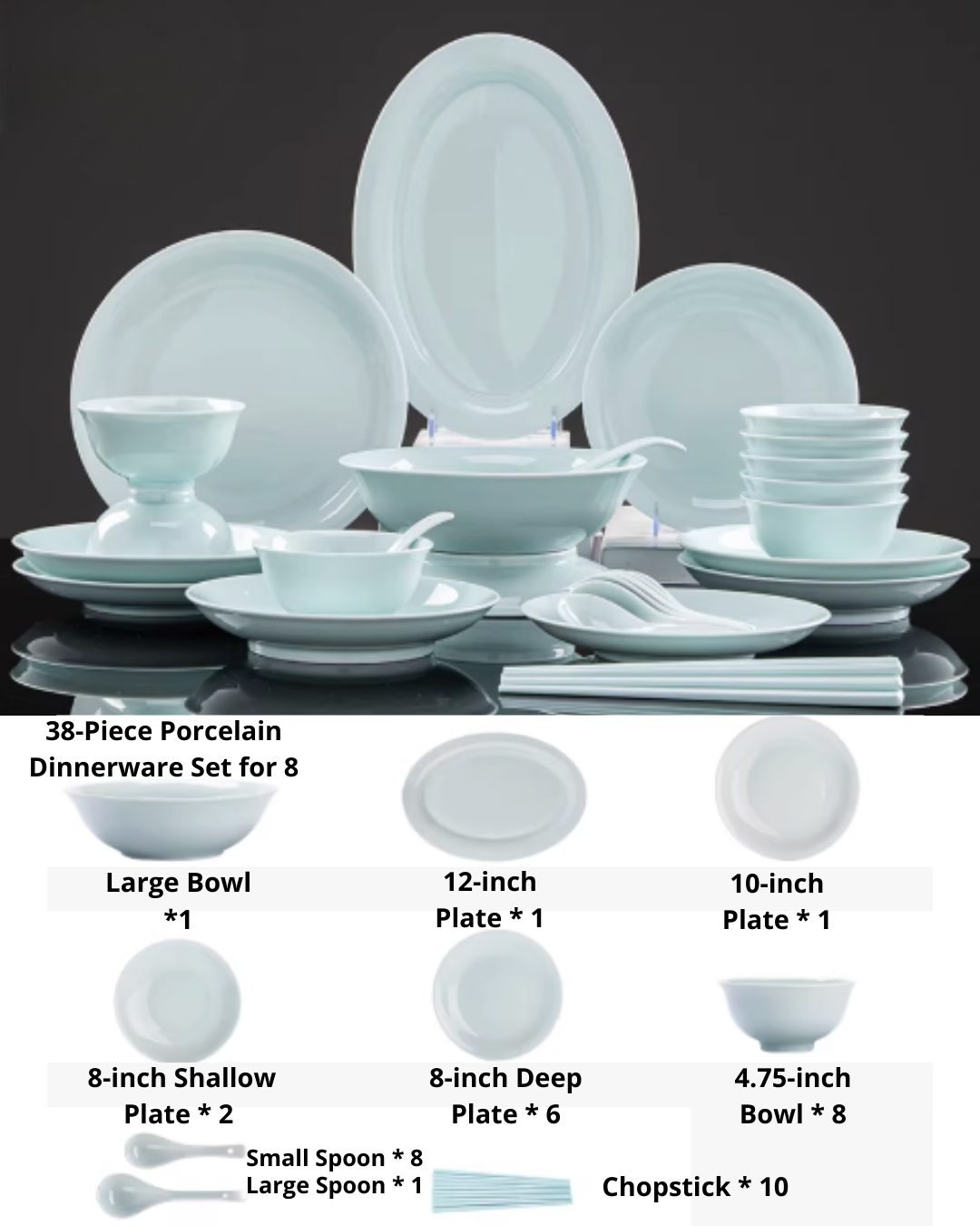 Jingdezhen White Porcelain Dinnerware Set – Authentic & Elegant Tableware