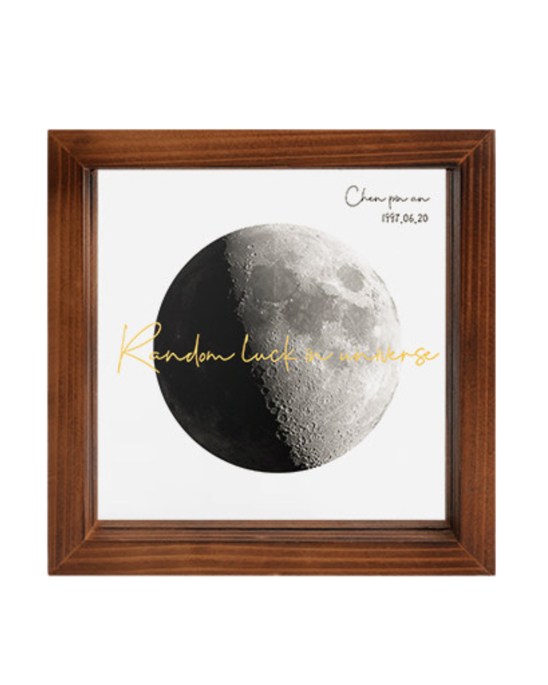 Personalized Moon Phase Frame – Custom Date & Message Gift