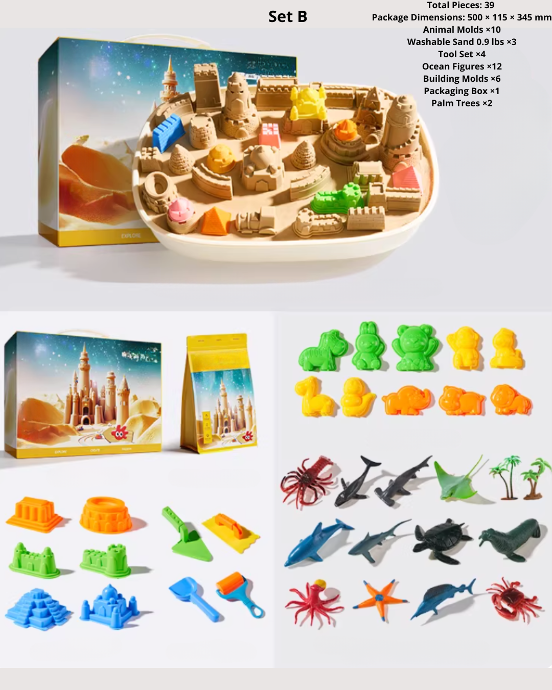 Floating Space Sand Playset – Reusable, Moldable Fun for Kids 3+