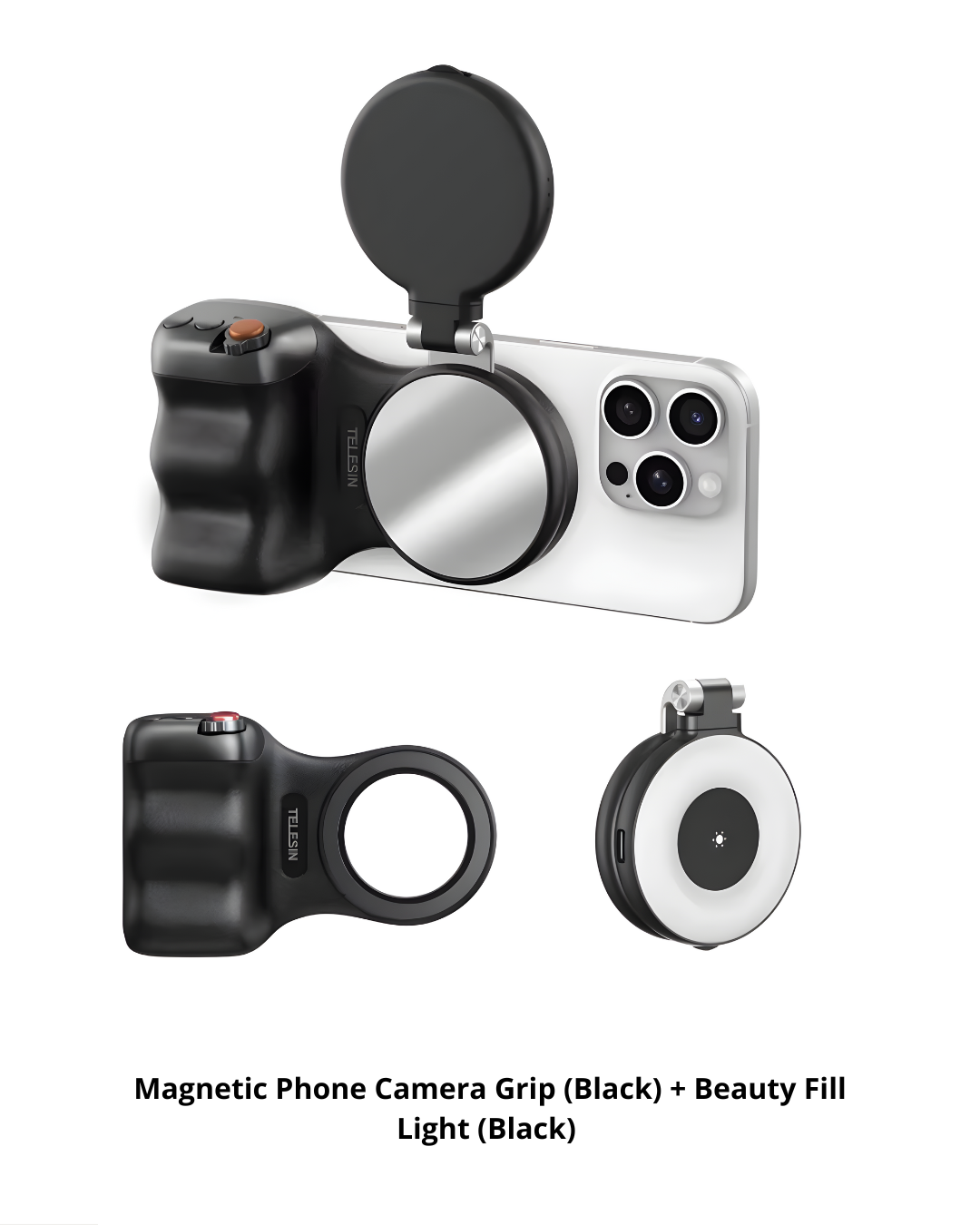Magnetic Phone Camera Grip with Fill Light for Vlogging