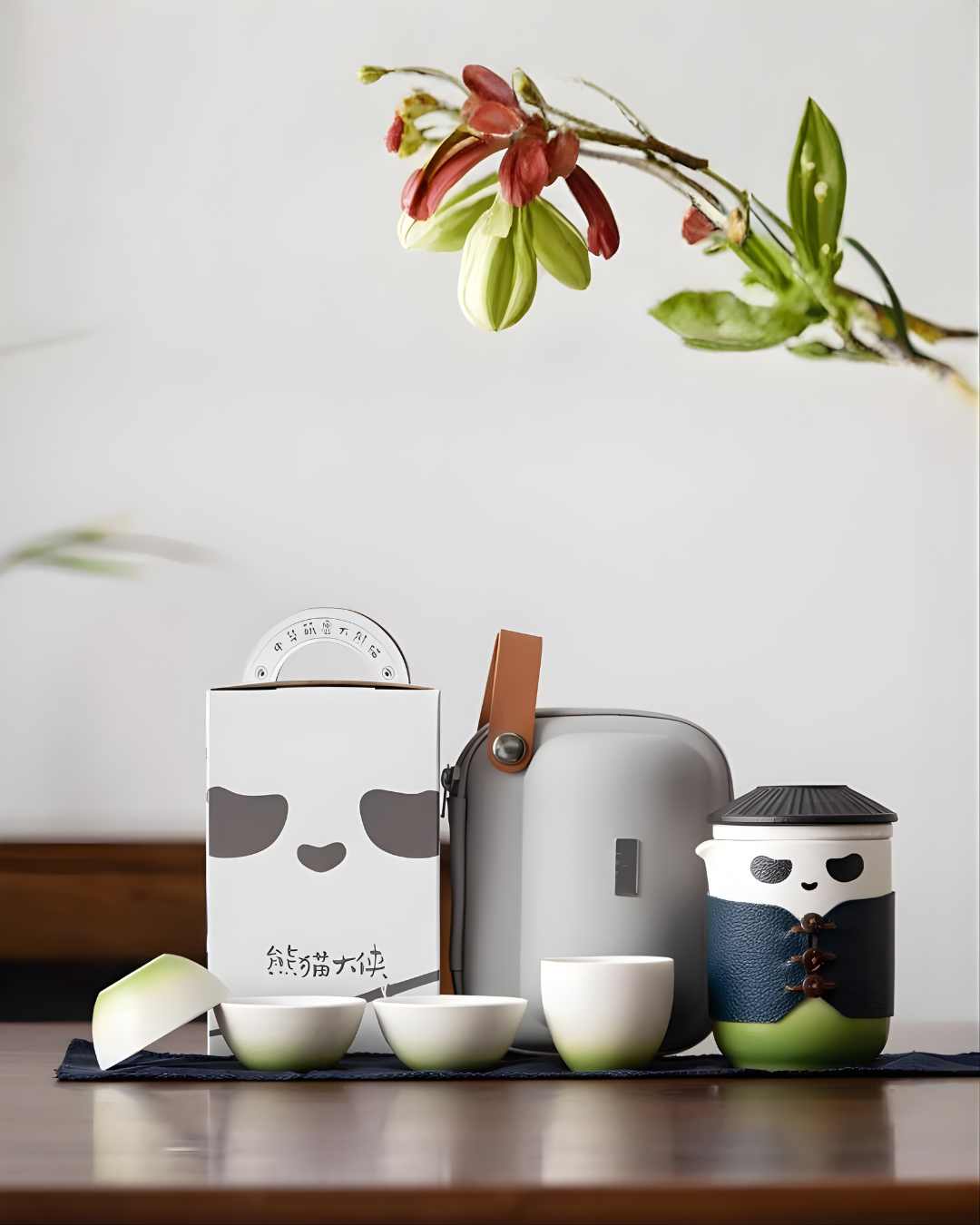 Panda Hero Tea Set – Compact Nested Design for Mindful Tea