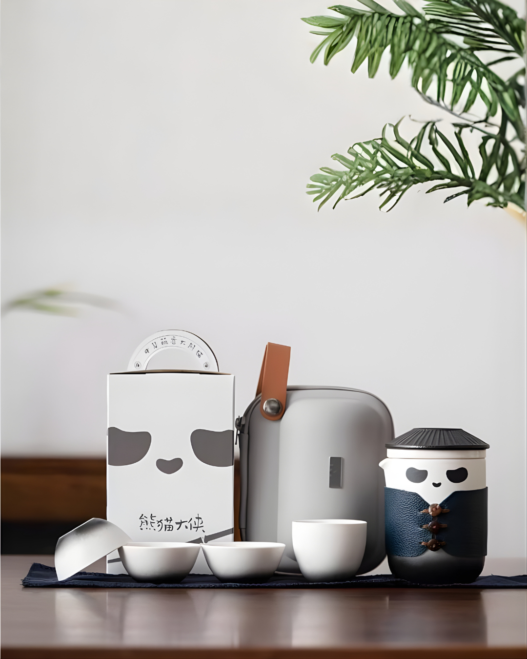 Panda Hero Tea Set – Compact Nested Design for Mindful Tea