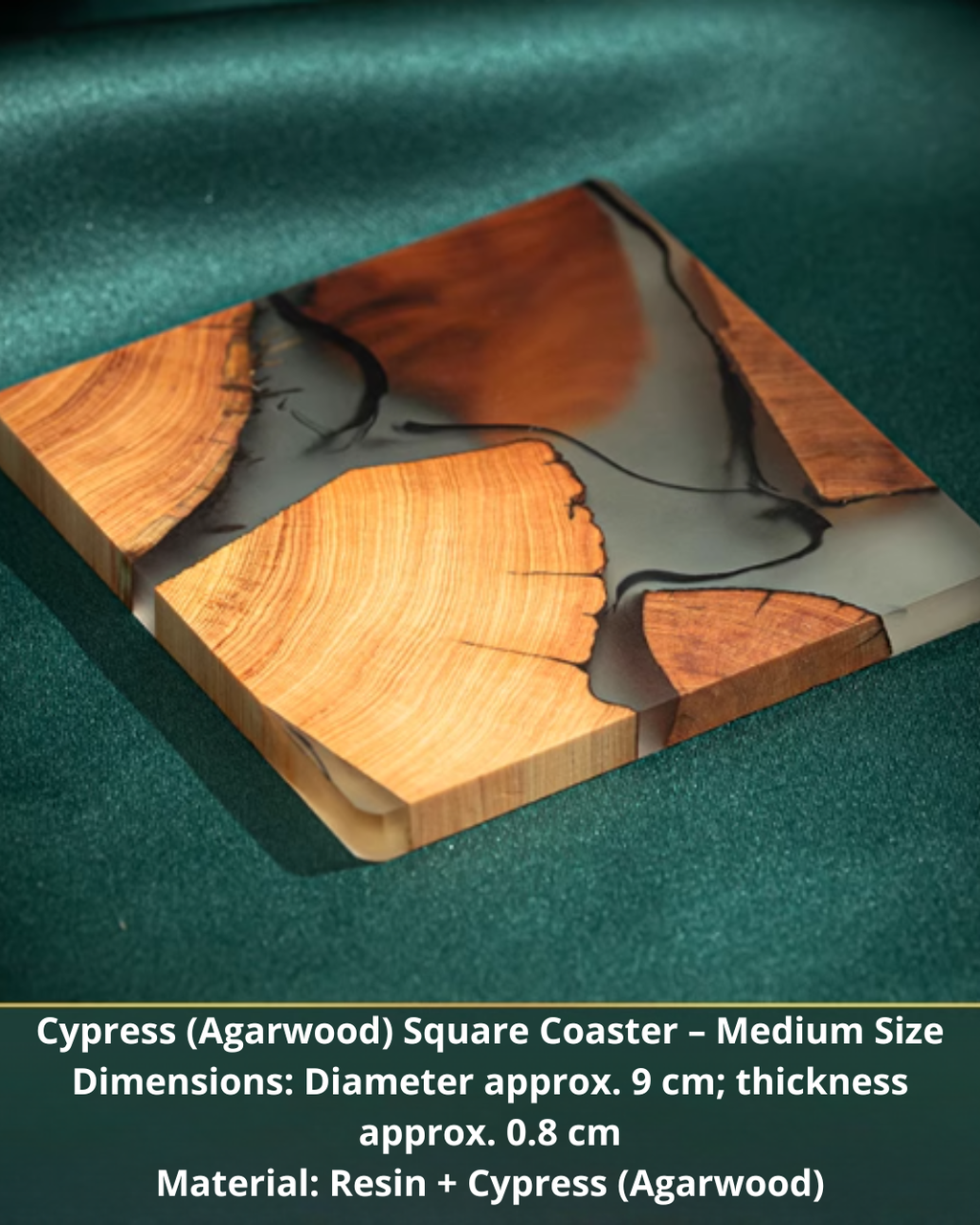 Elegant Resin and Wood Coasters for Coffee, Tea & Everyday Use