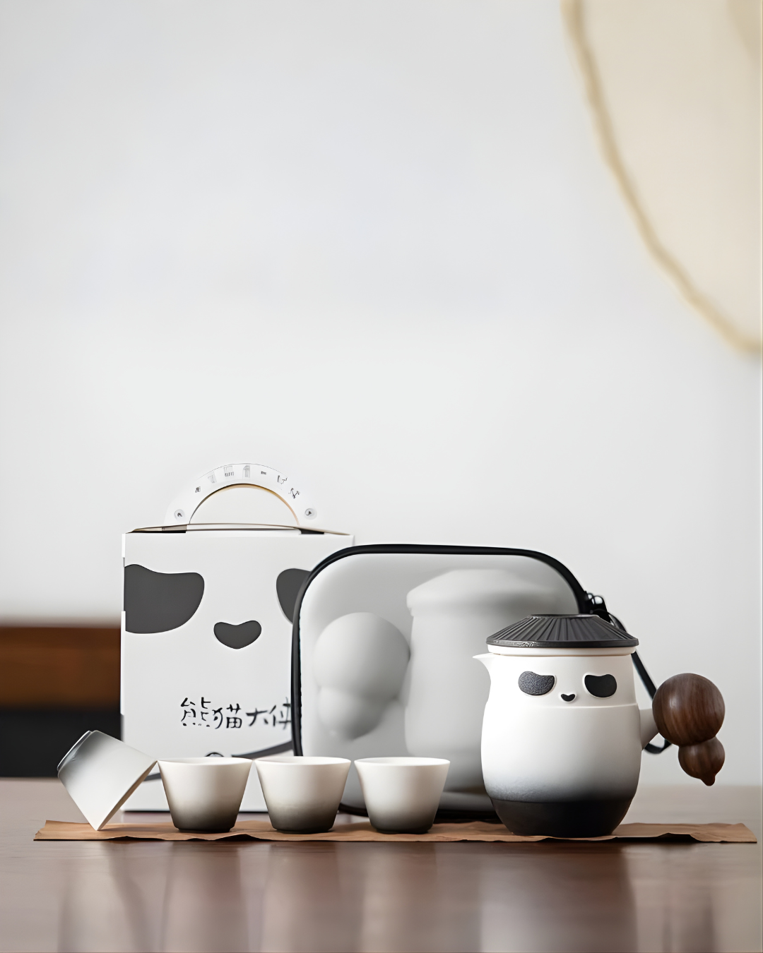 Panda Hero Tea Set – Compact Nested Design for Mindful Tea