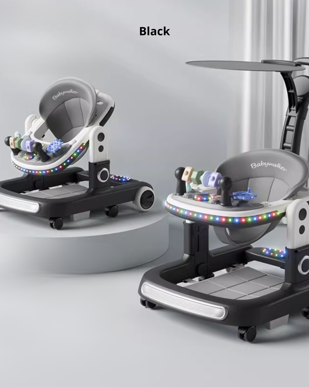 4-in-1 Baby Walker with Music & Lights Activity Tray – 6 Months+