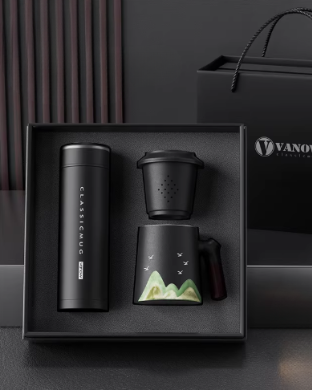 Smart Tea Infuser Thermos Gift Set with Temperature Display （Optional custom engraving）