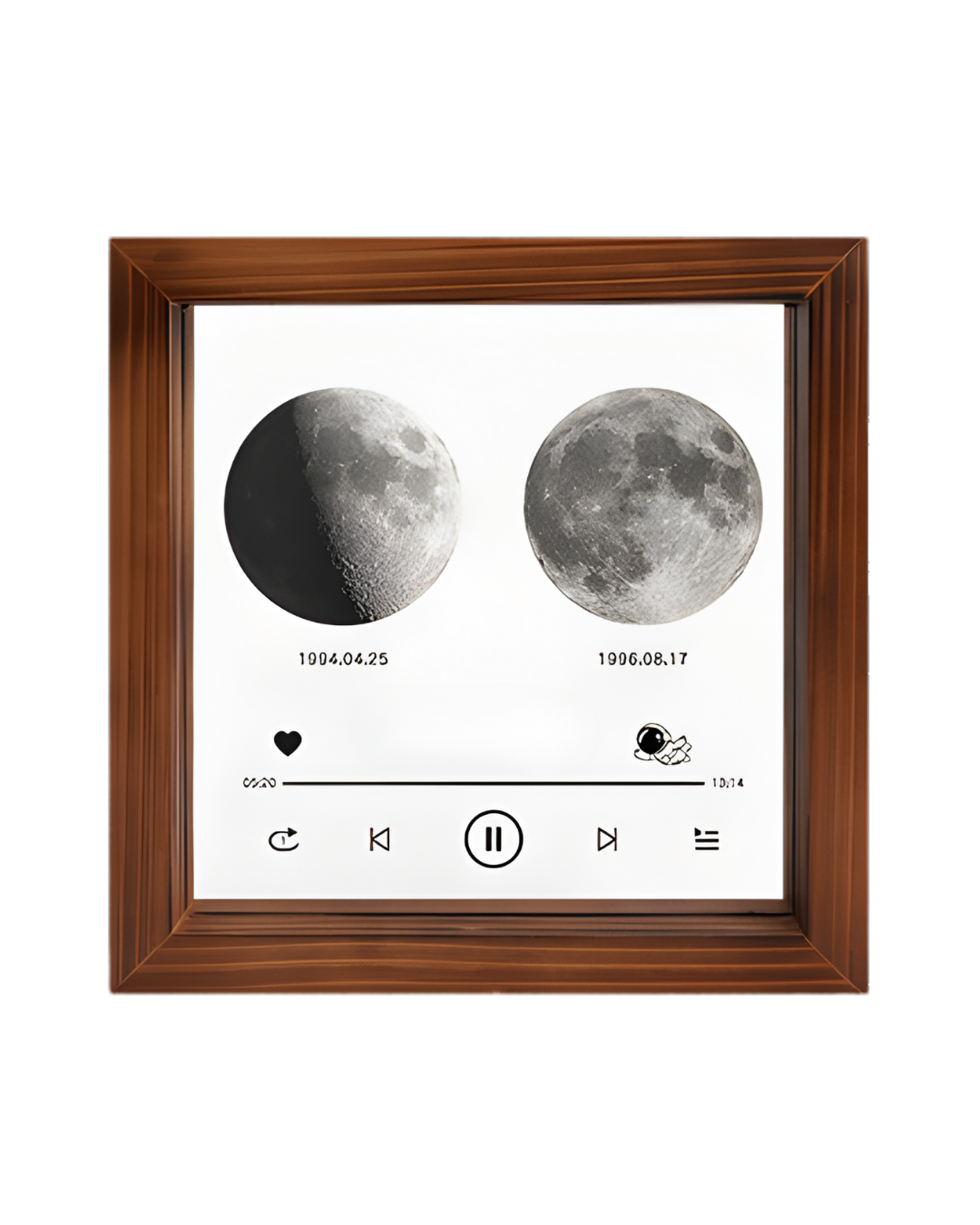Personalized Moon Phase Frame – Custom Date & Message Gift