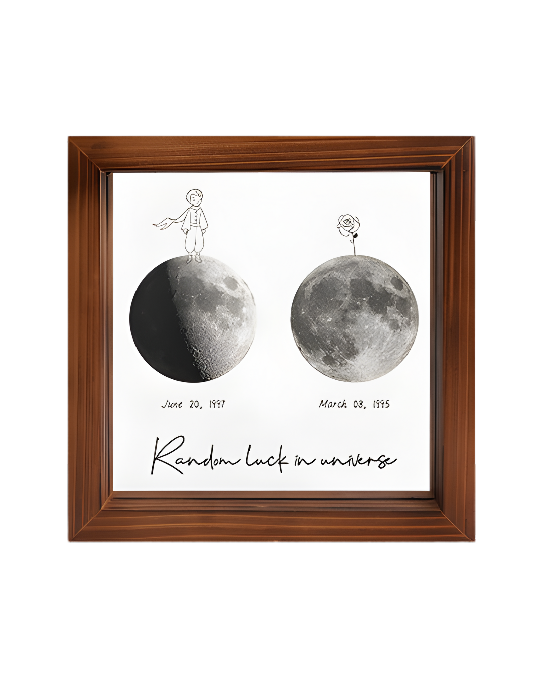 Personalized Moon Phase Frame – Custom Date & Message Gift