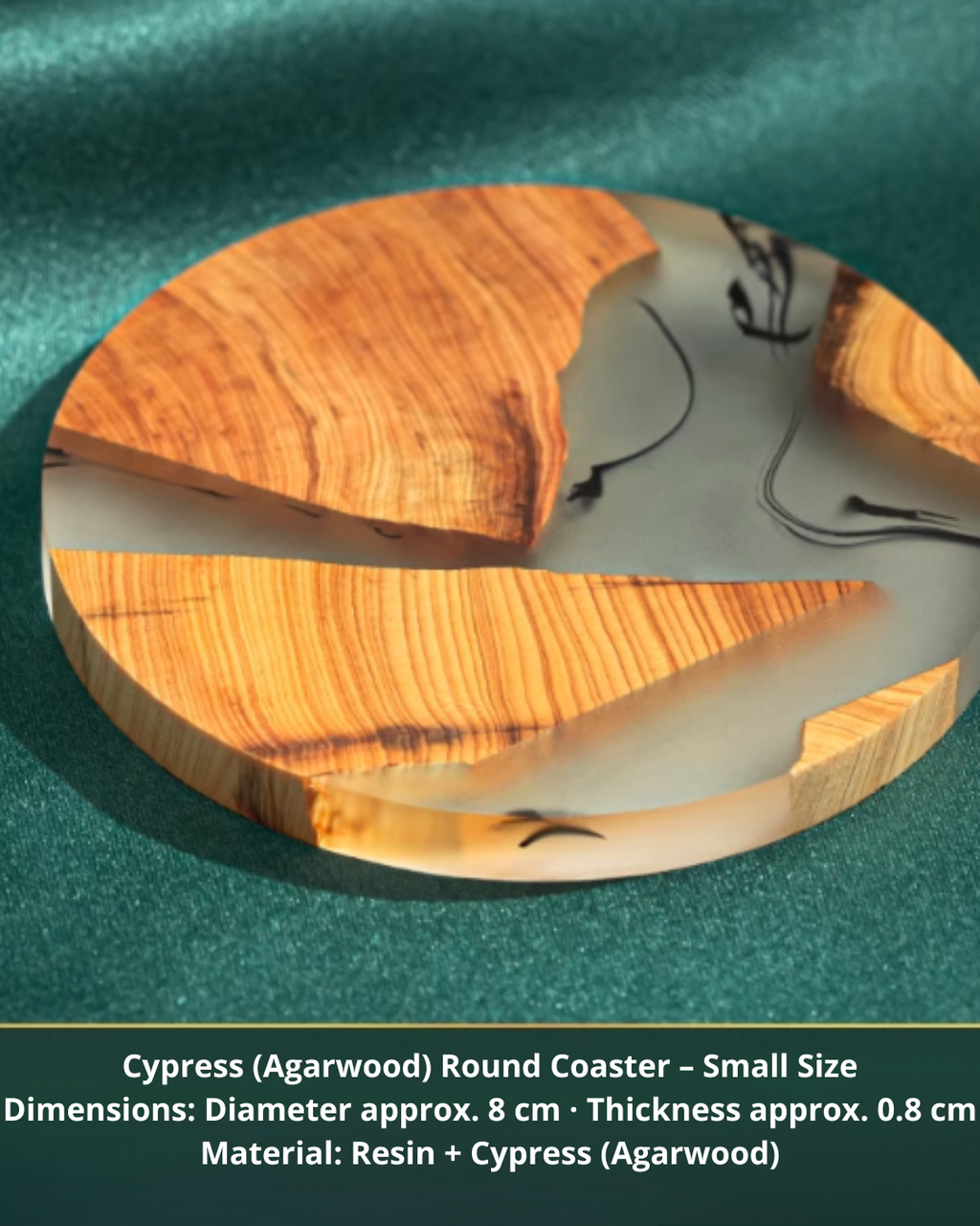 Elegant Resin and Wood Coasters for Coffee, Tea & Everyday Use