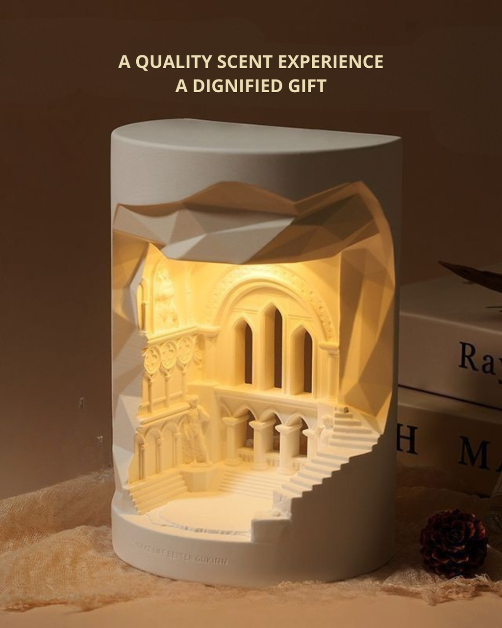 Architectural Aroma Diffuser Night Lamp – Elegant Home Accent