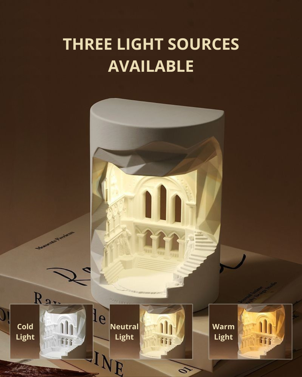 Architectural Aroma Diffuser Night Lamp – Elegant Home Accent