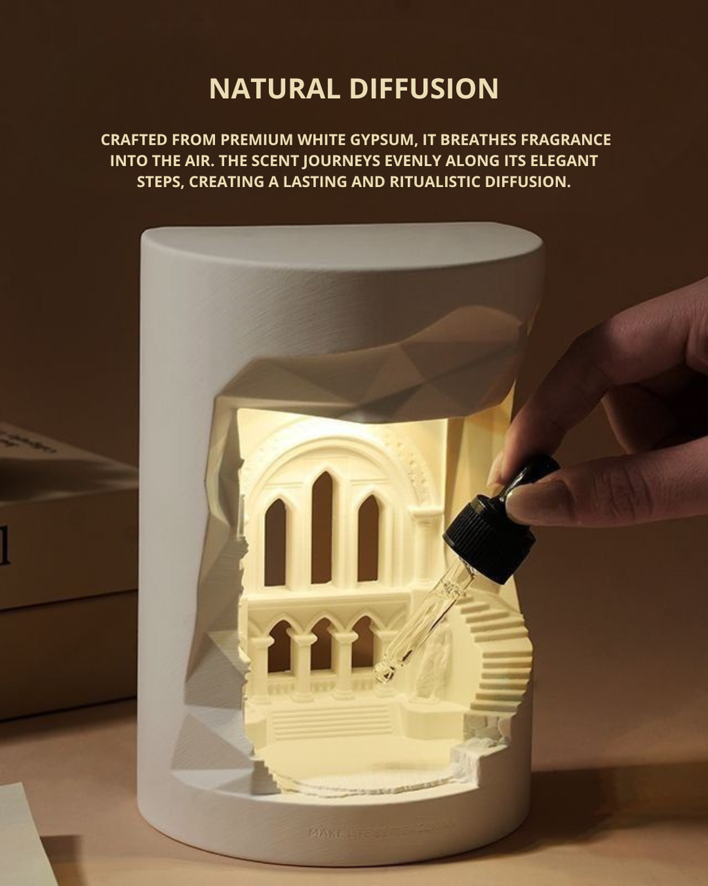 Architectural Aroma Diffuser Night Lamp – Elegant Home Accent