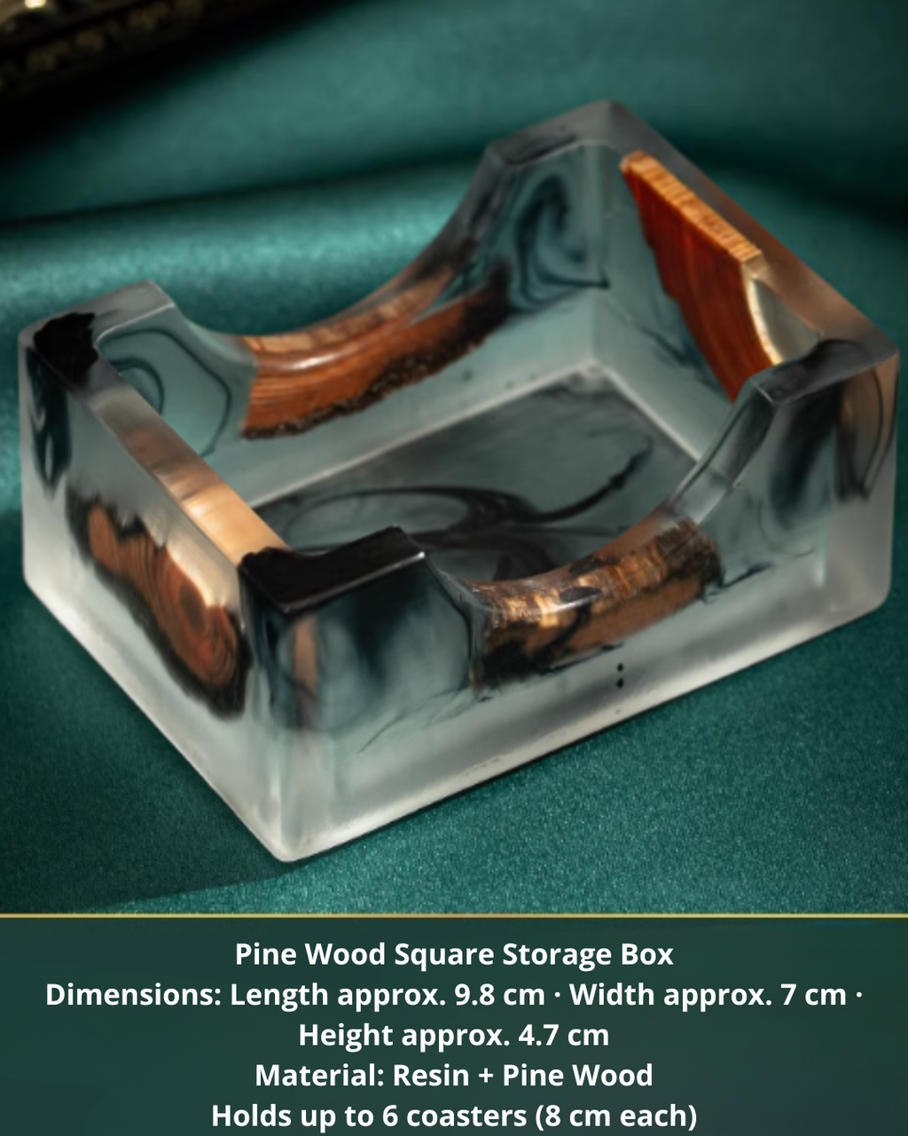 Elegant Resin and Wood Coasters for Coffee, Tea & Everyday Use