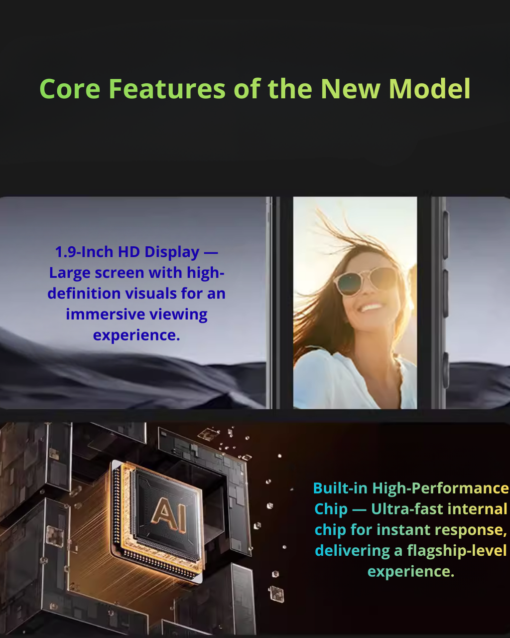 4800W HD Camera with Large Screen & Anti-Shake for Travel & Sports