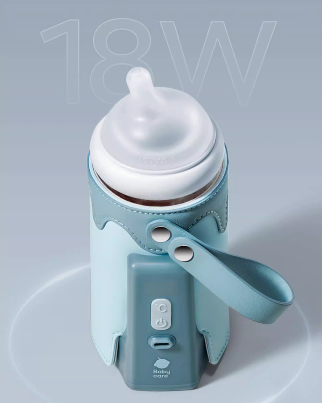 Portable Baby Bottle Warmer – 5 Temperature Levels, 4-Hour Battery