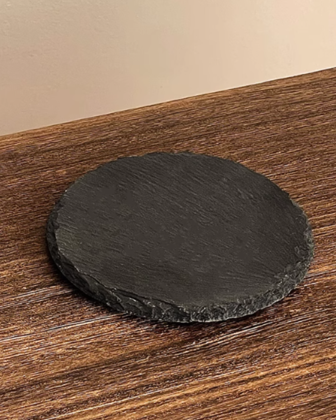 Natural Black Stone Coasters – Heat-Resistant & Durable Table Protection