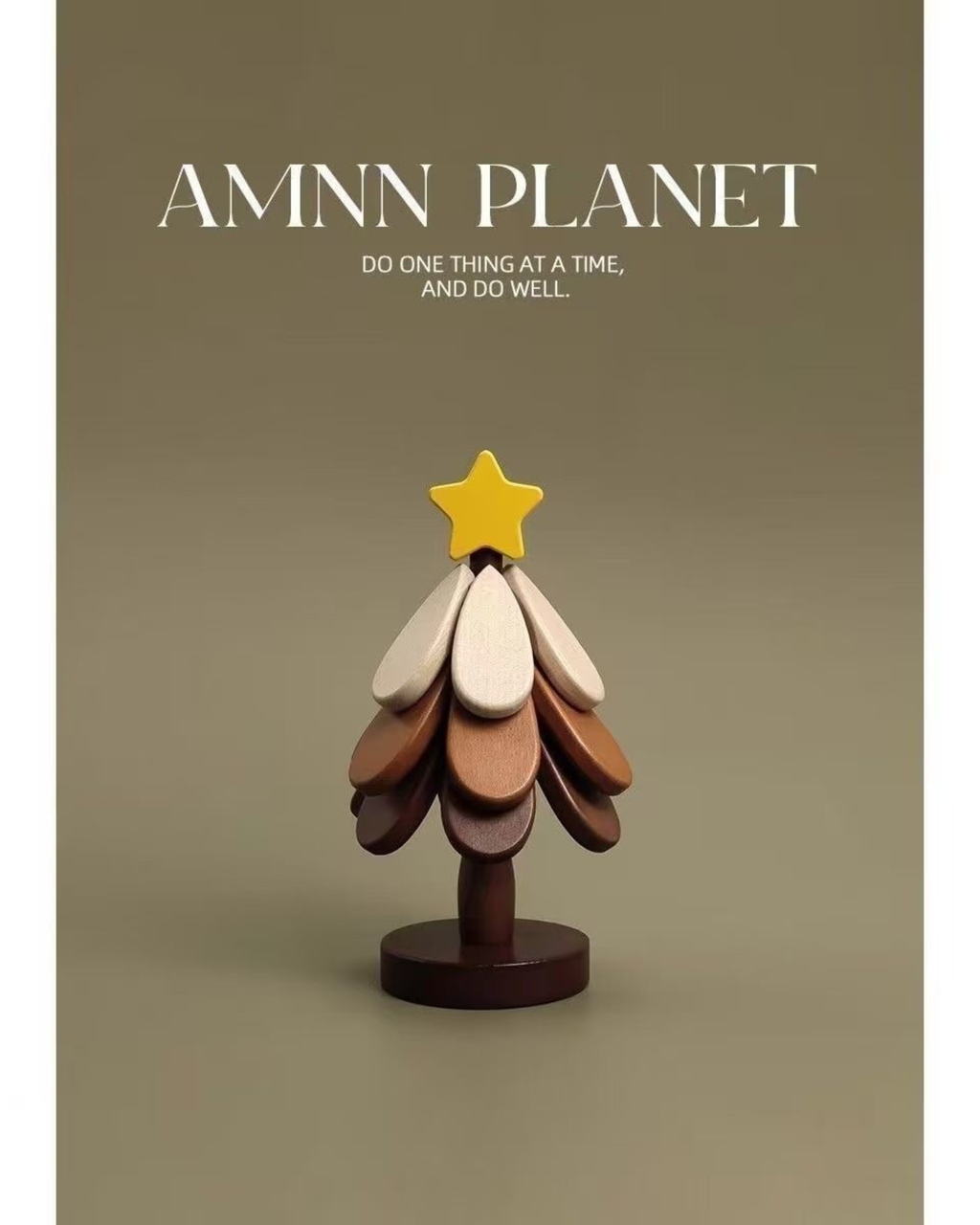 Solid Wood Christmas Tree Trivet & Coaster Set – Heat Resistant