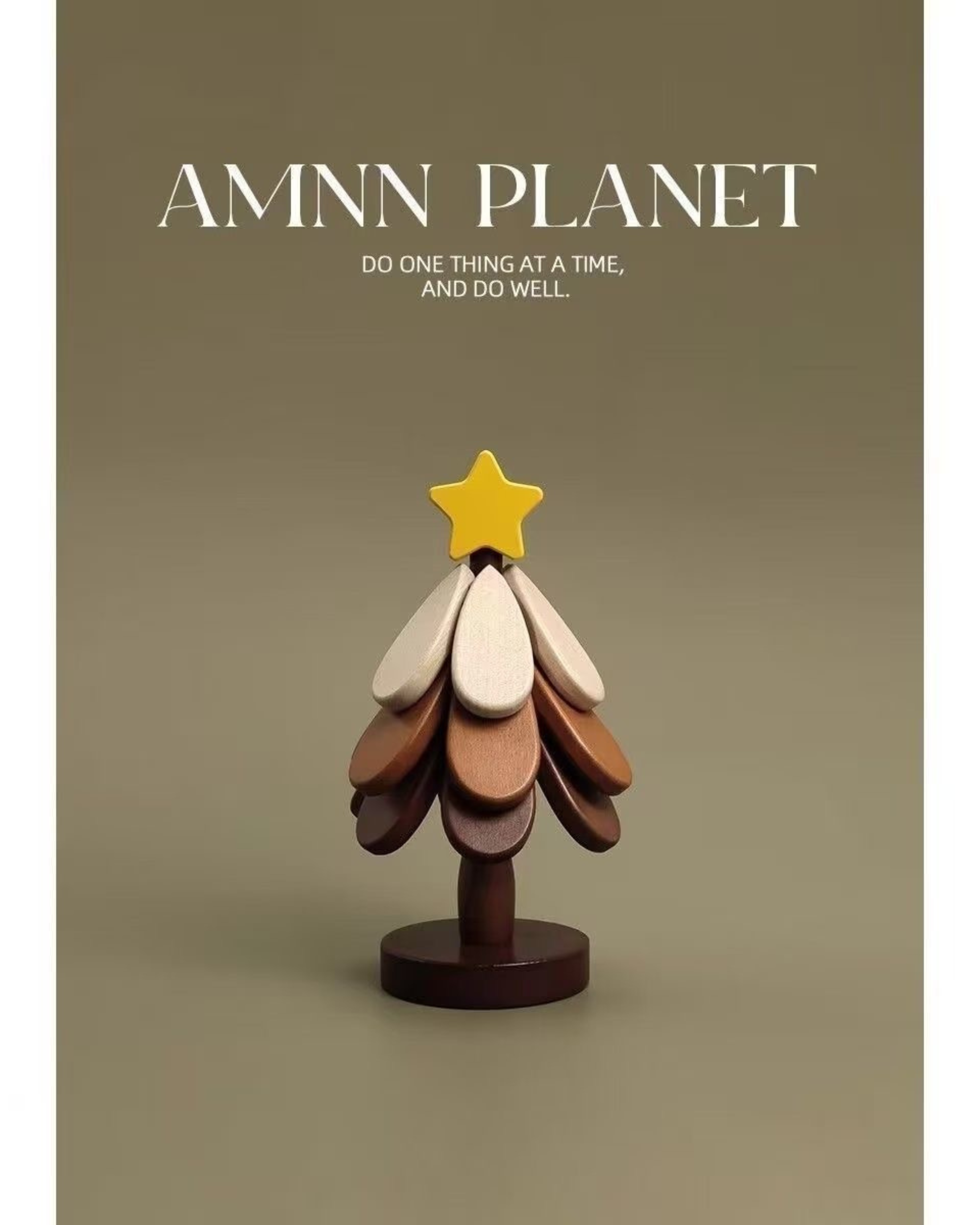 Solid Wood Christmas Tree Trivet & Coaster Set – Heat Resistant