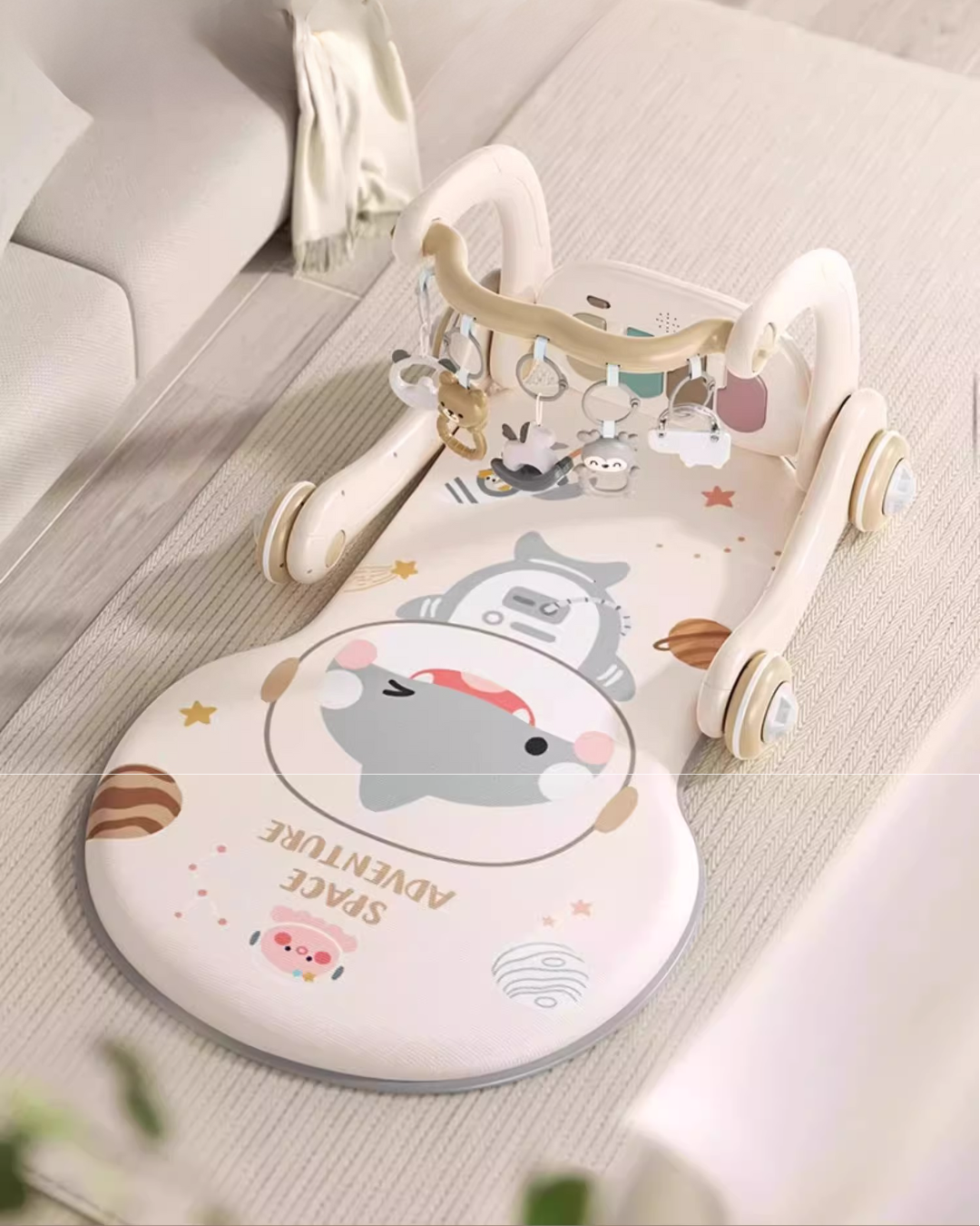 5-in-1 Baby Activity Gym & Walker for Infant Development & First Steps