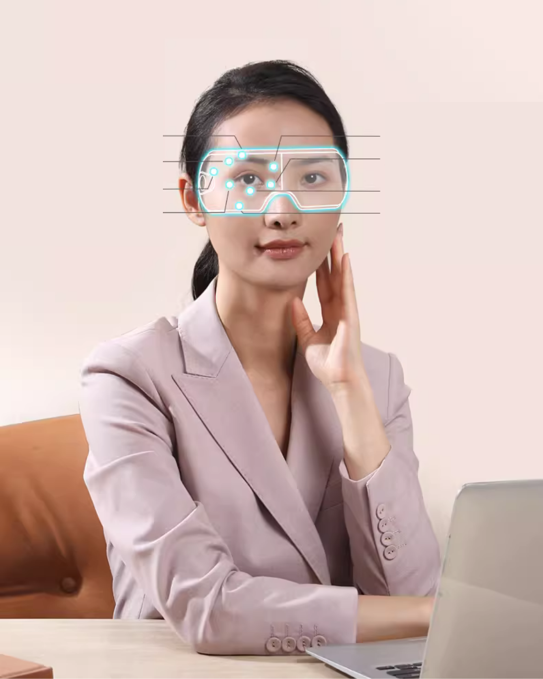 Heated Eye Massager with Air Compression for Tired Eyes