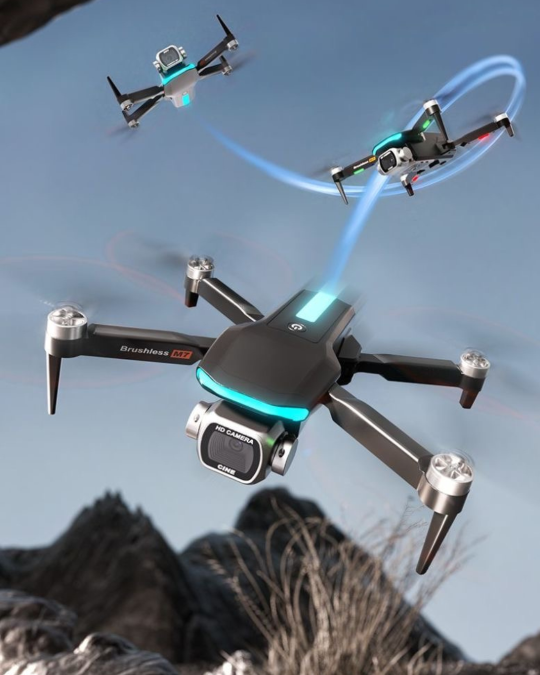 Professional HD Camera Drone with 7.48” Screen & 50× Zoom