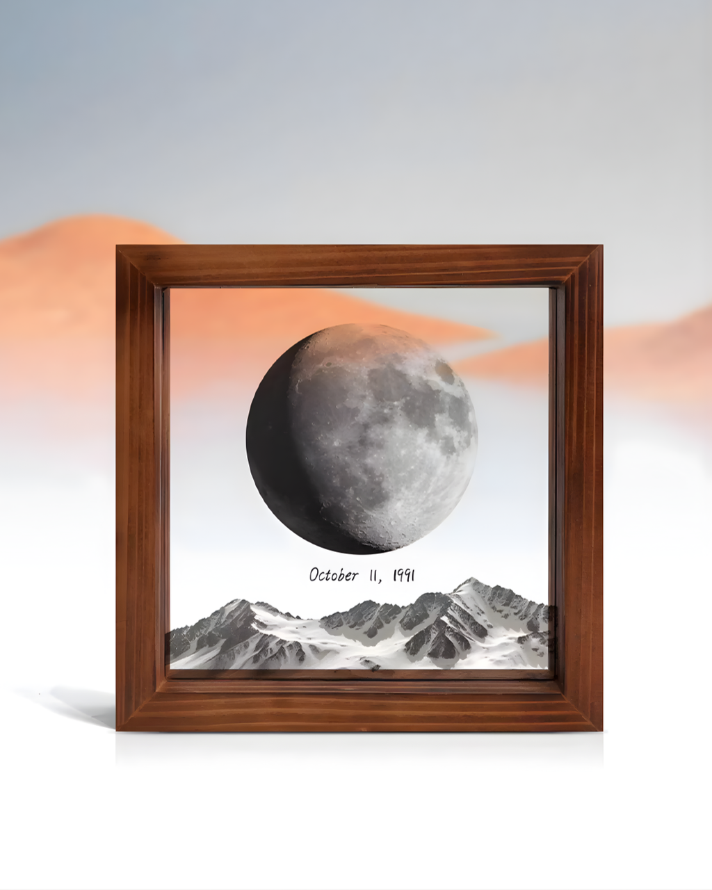 Personalized Moon Phase Frame – Custom Date & Message Gift