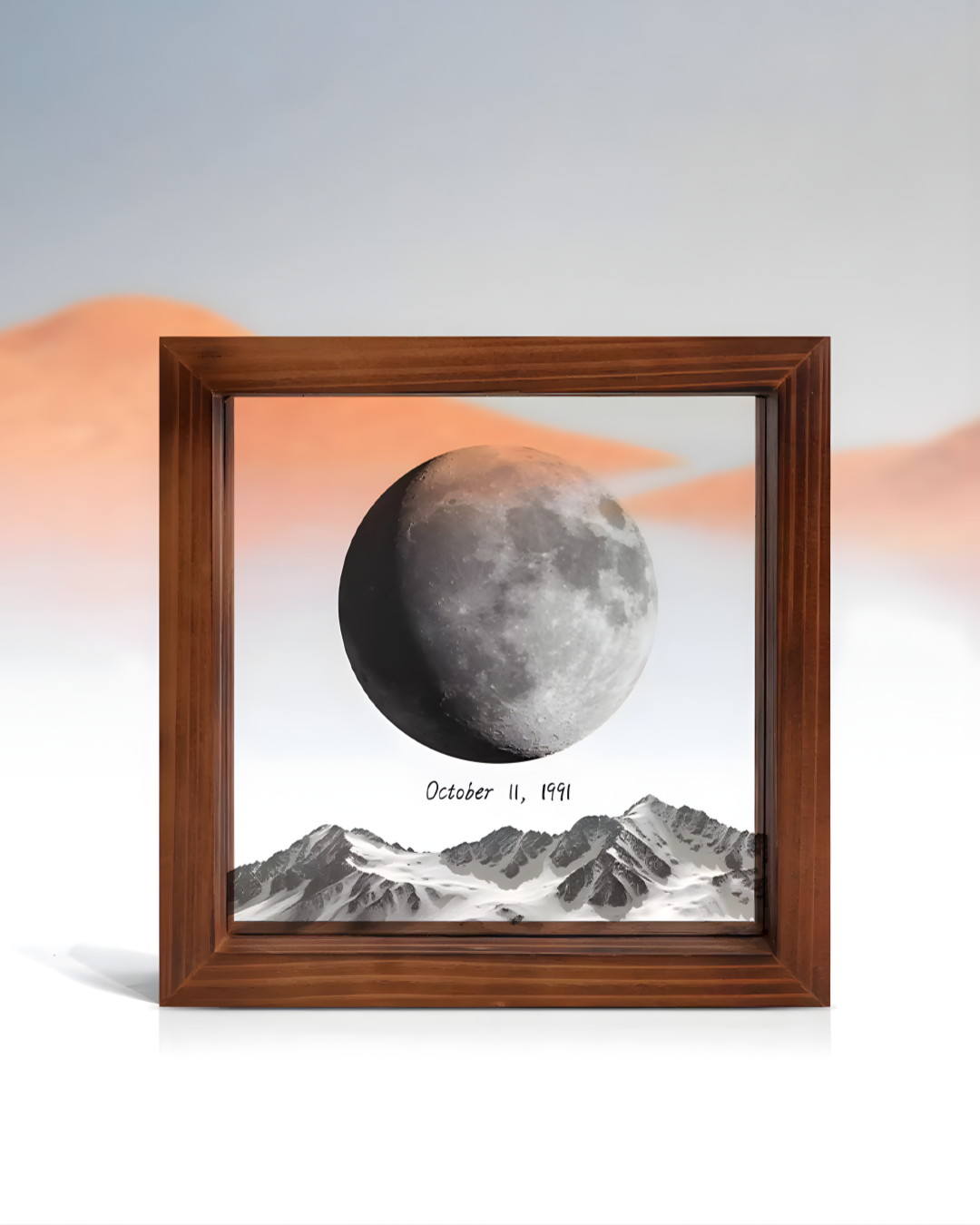 Personalized Moon Phase Frame – Custom Date & Message Gift