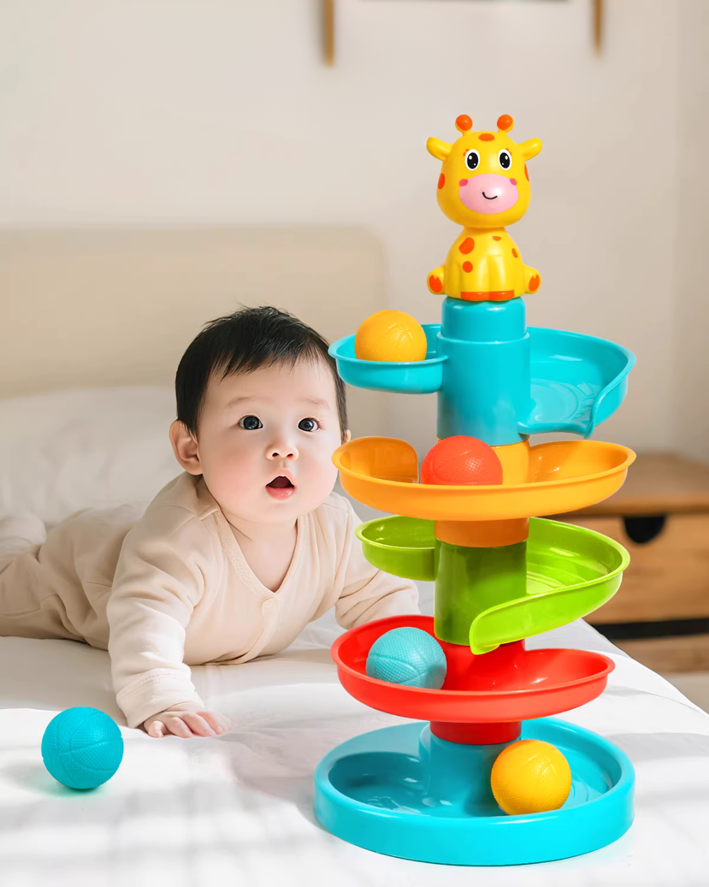 Montessori Baby Spinning Track Toy – Early Learning for Infants & Toddlers