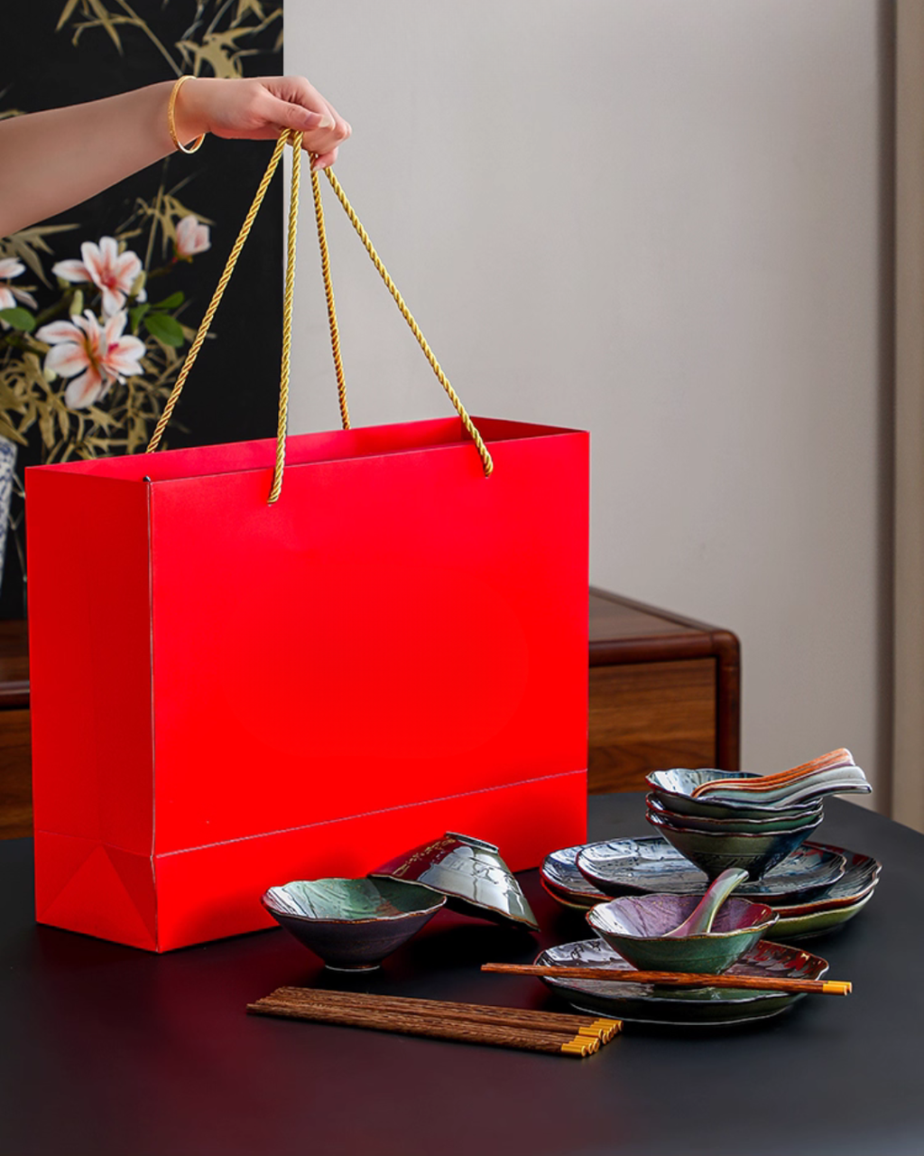 Color Kiln Transformation Porcelain Dinnerware Gift Set – Artistic & Durable