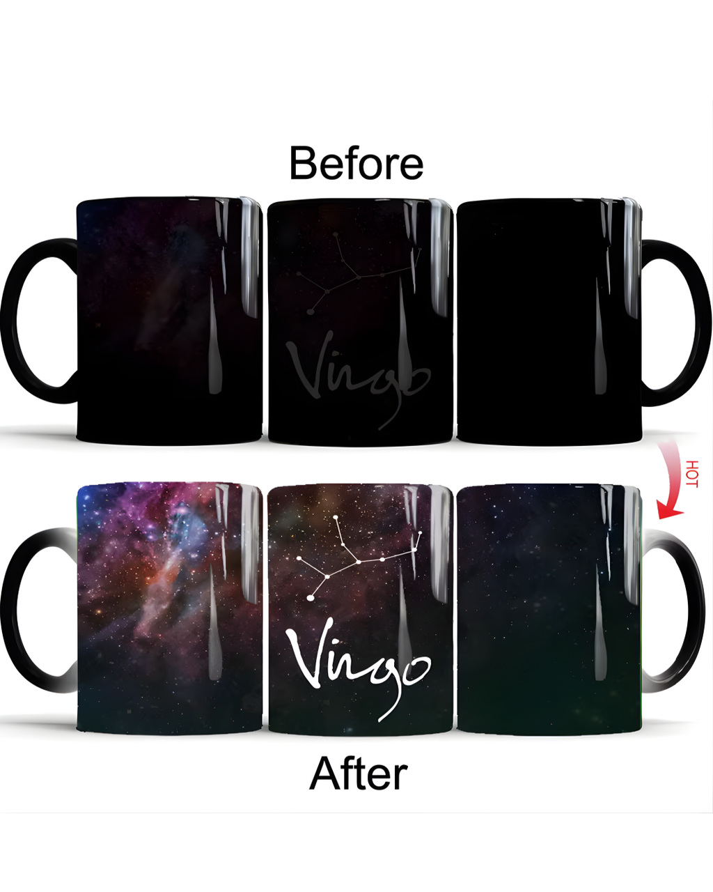 Zodiac Constellation Mug – Magic Color Changing Coffee Cup