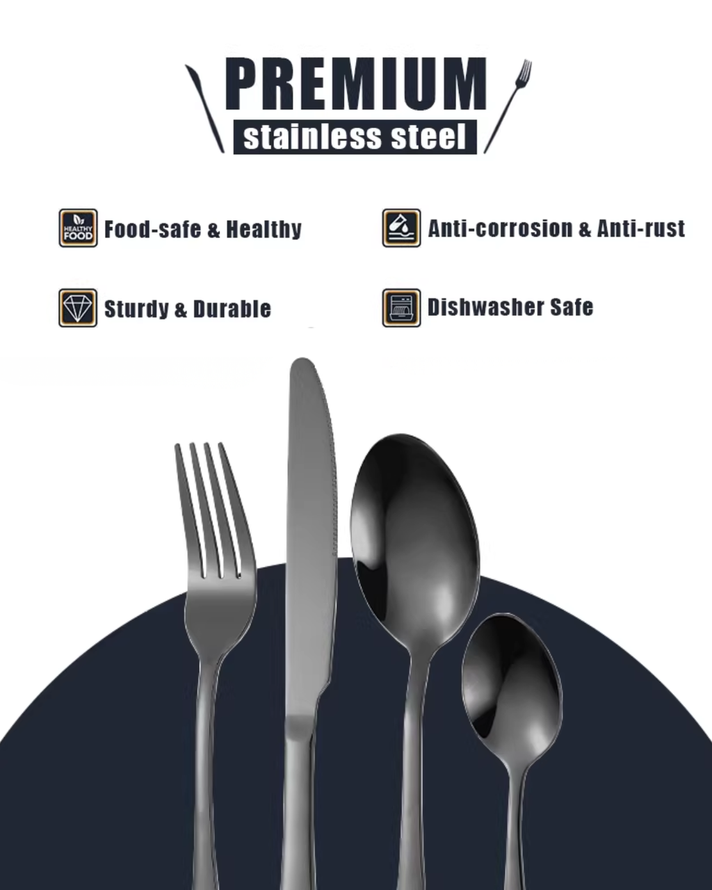 Elegant 24-Piece Stainless Steel Flatware Set for Modern Dining