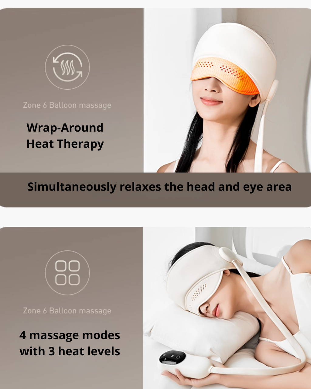 Head & Eye Massage Wrap for Stress Relief and Better Sleep