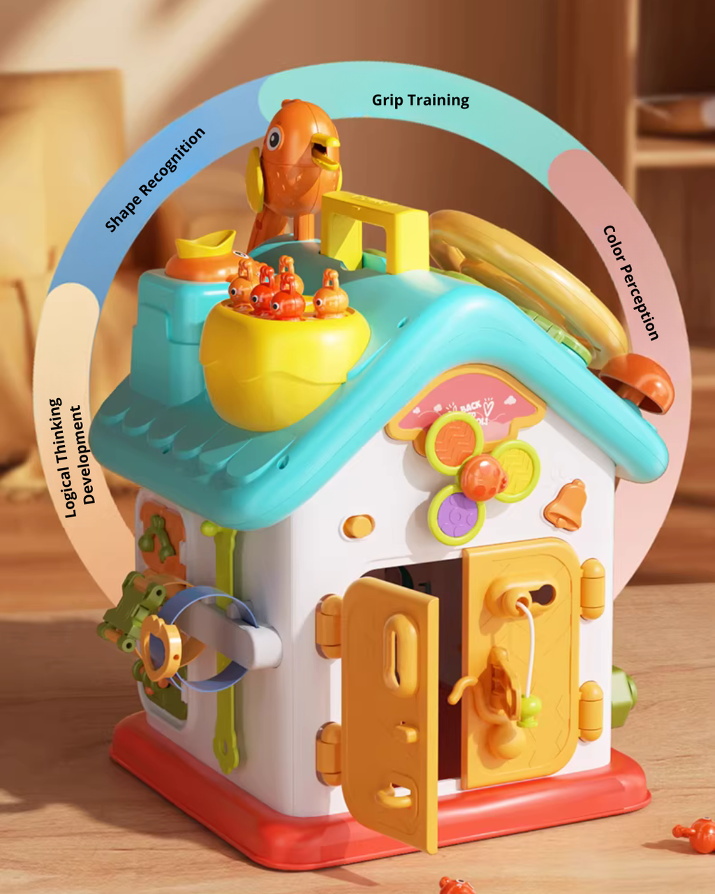 Interactive Montessori Busy Cube – Fine Motor & Early Learning Toy