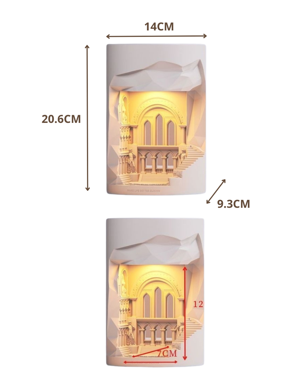 Architectural Aroma Diffuser Night Lamp – Elegant Home Accent