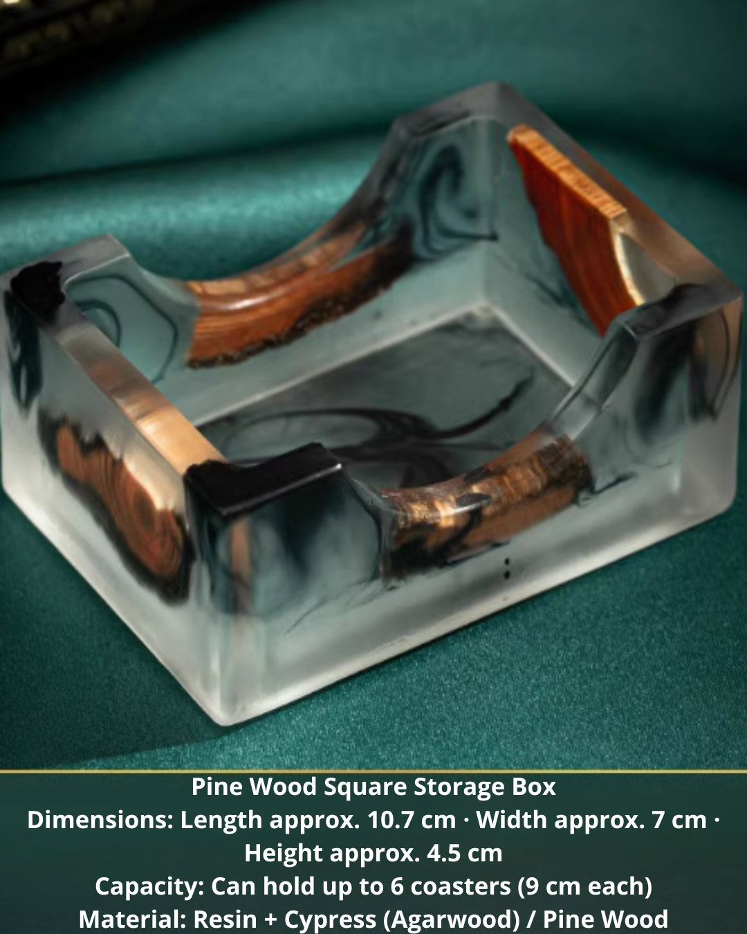 Elegant Resin and Wood Coasters for Coffee, Tea & Everyday Use