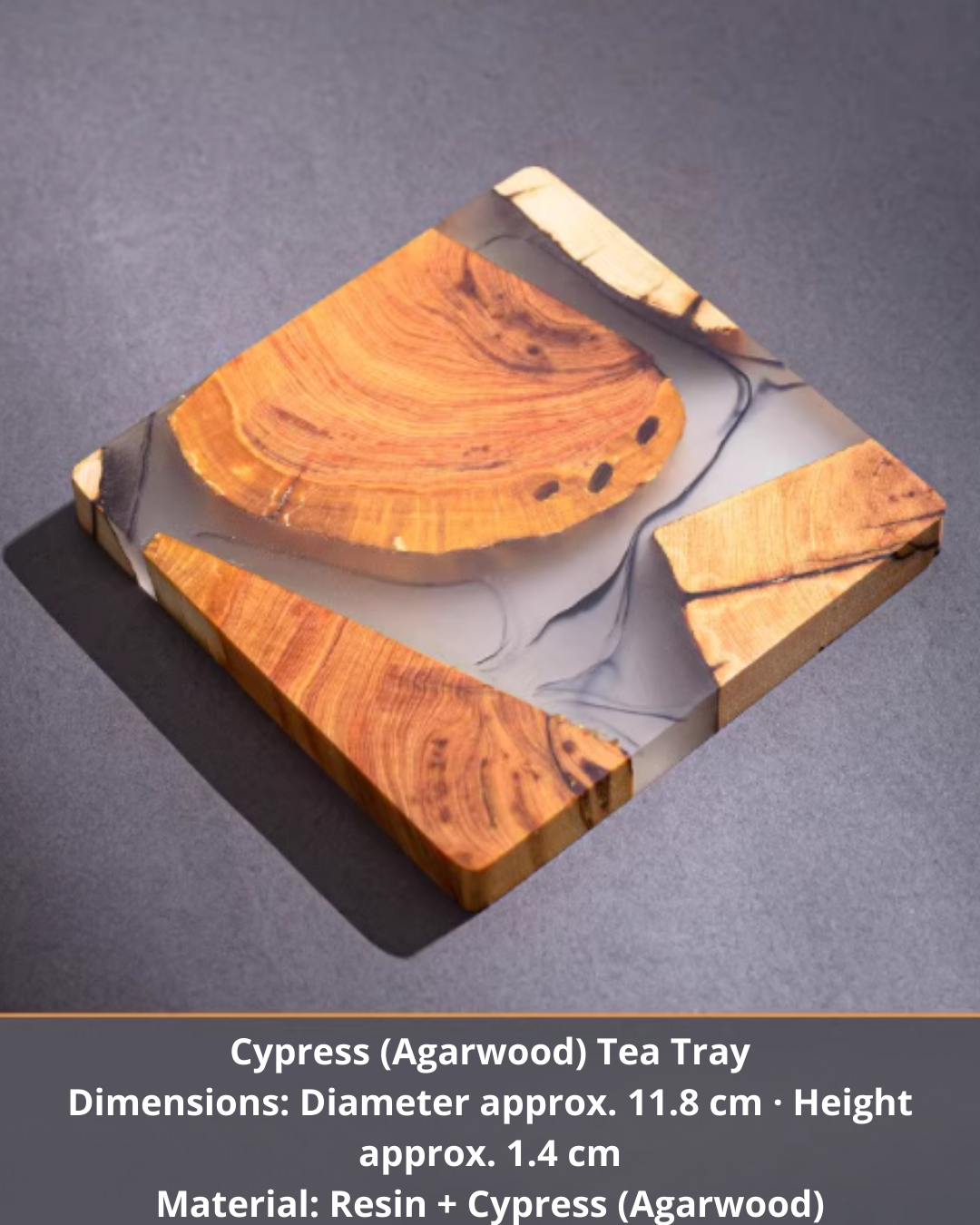 Elegant Resin and Wood Coasters for Coffee, Tea & Everyday Use