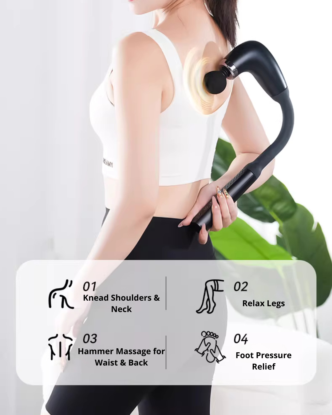 Quiet Massage Gun for Deep Muscle Relief & Full-Body Recovery