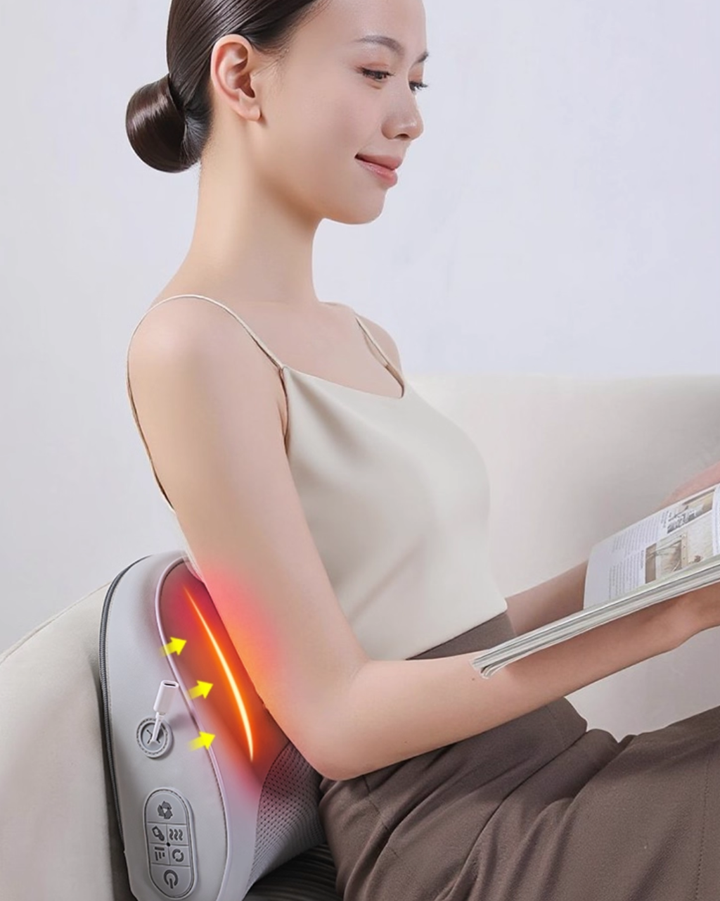 Multi-Function Neck & Shoulder Massager Pillow with Heat & 3D Kneading
