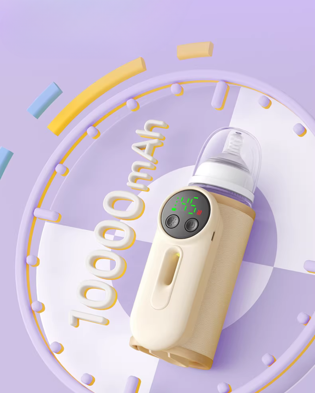 Wireless Baby Milk Warmer – 6 Temperature Levels, Travel Friendly