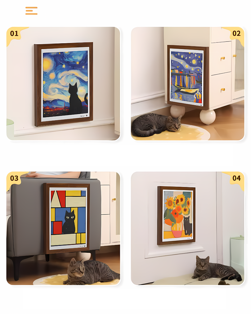 Wall-Mounted Cat Scratching Board to Protect Furniture