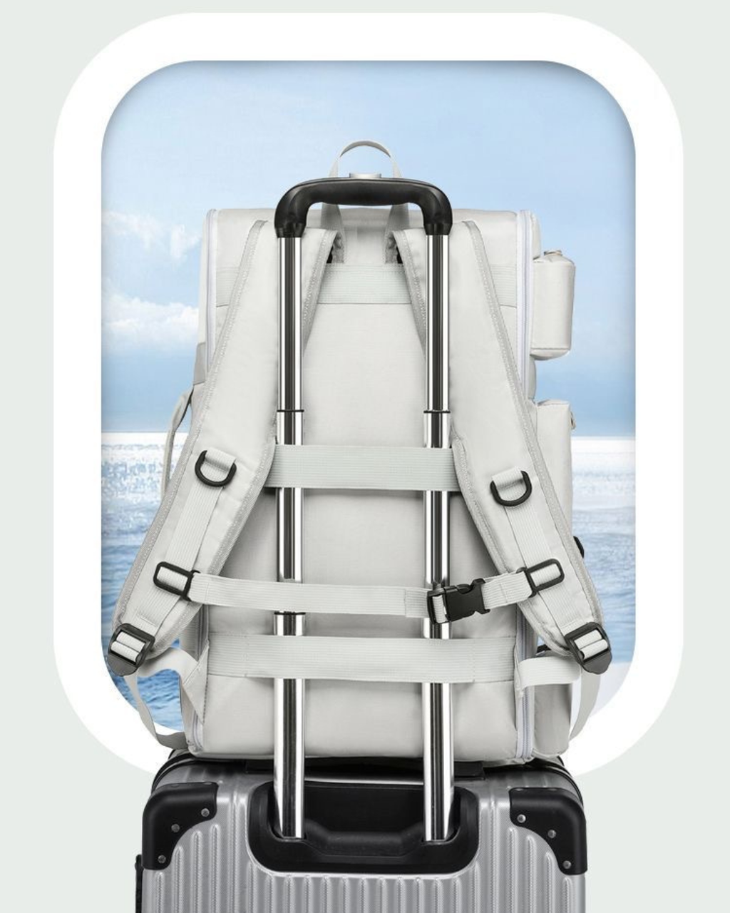 Expandable Travel Backpack with Laptop Sleeve, Shoe Compartment & USB Port