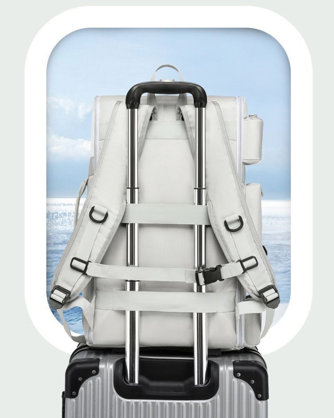 Expandable Travel Backpack with Laptop Sleeve, Shoe Compartment & USB Port