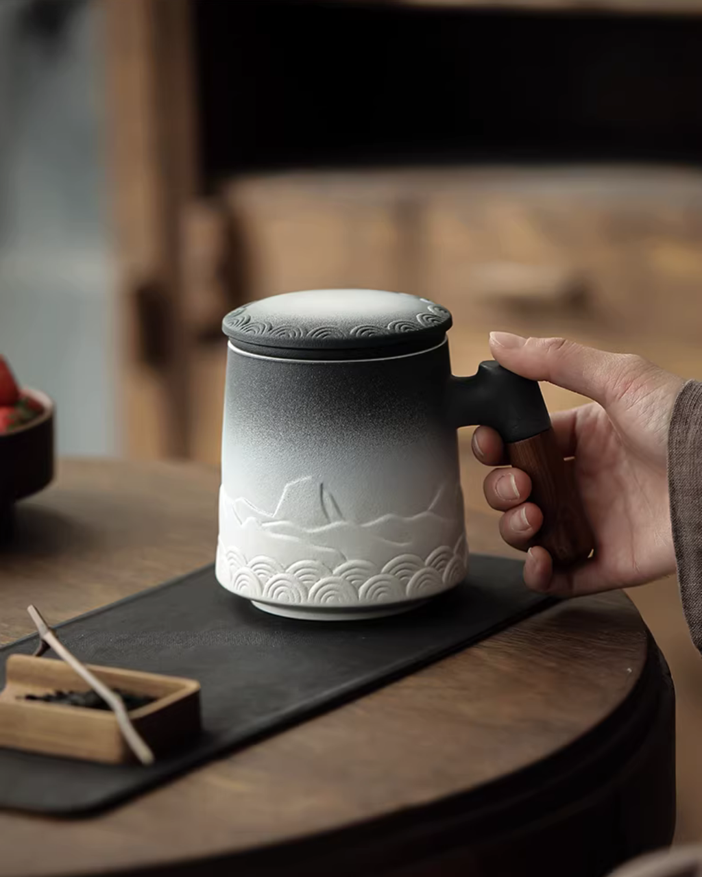 Rustic Ceramic Tea Mug for Daily Tea Rituals & Slow Living