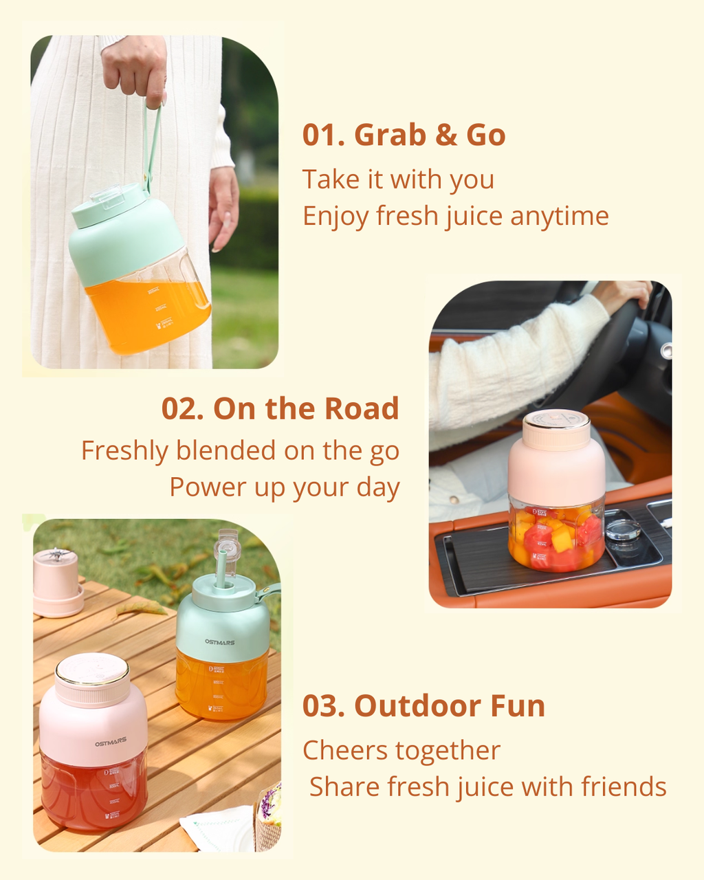 Compact Wireless Juicer Cup for Smoothies and Fresh Juice