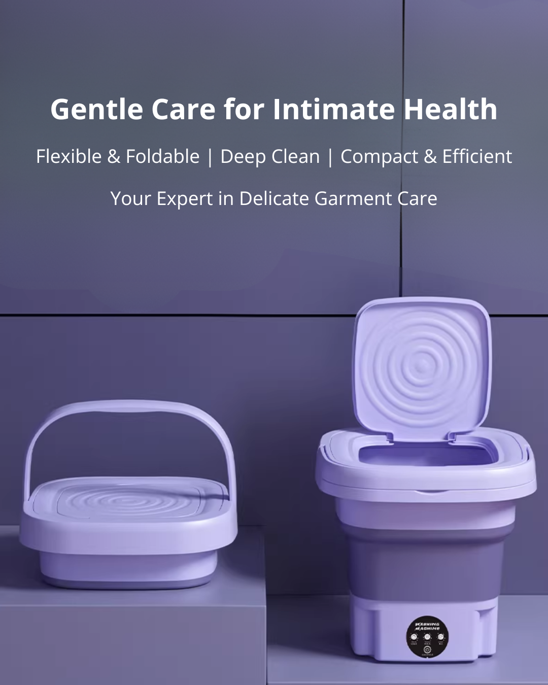 Foldable Mini Washing Machine for Delicates, Baby Clothes & Travel