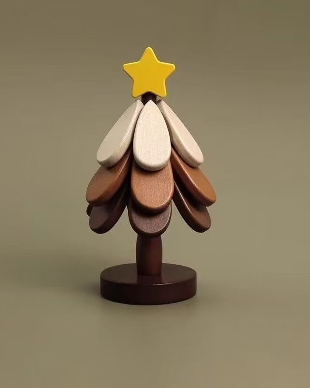 Solid Wood Christmas Tree Trivet & Coaster Set – Heat Resistant