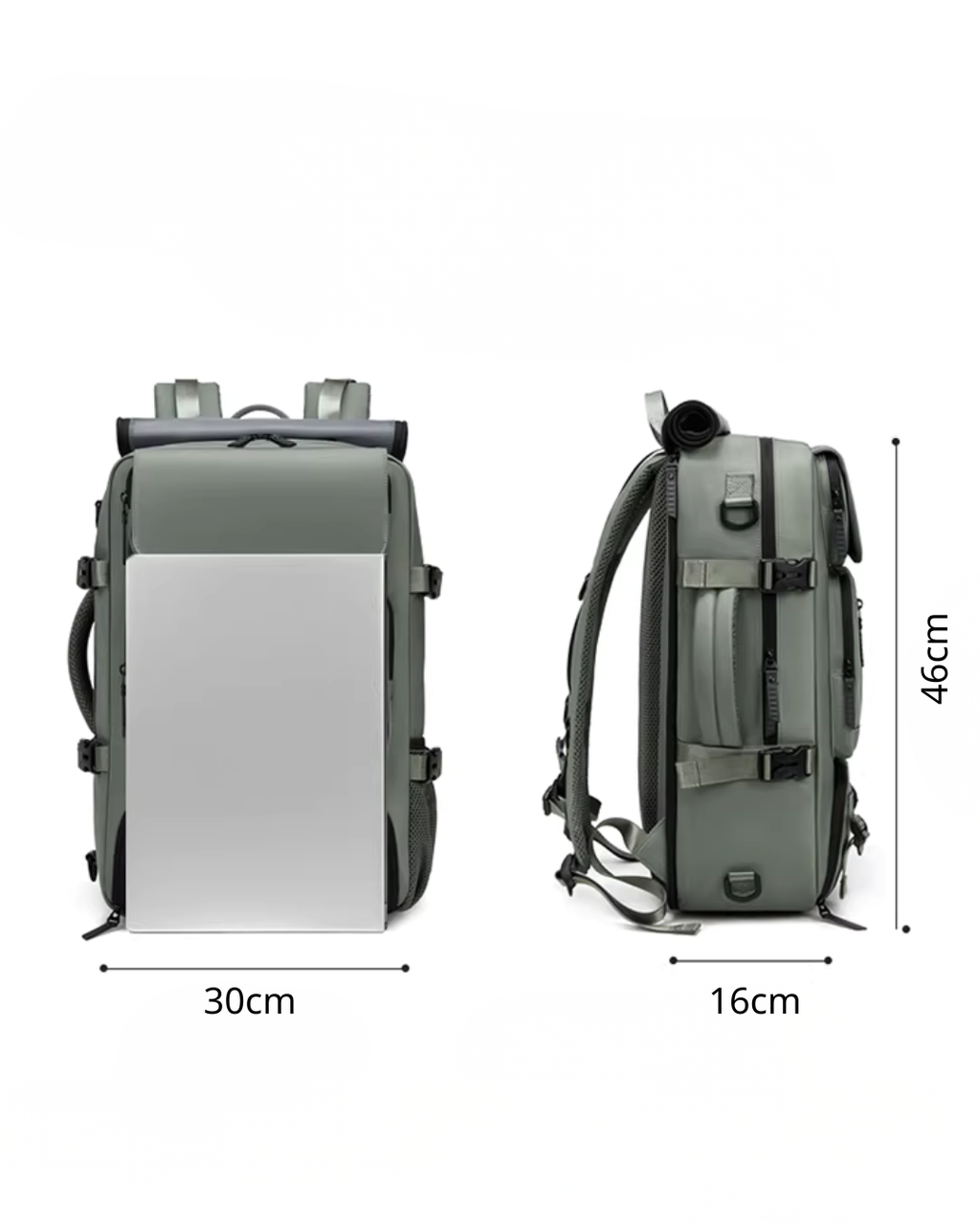 Large-Capacity Travel Backpack – Water-Resistant with Laptop Compartment