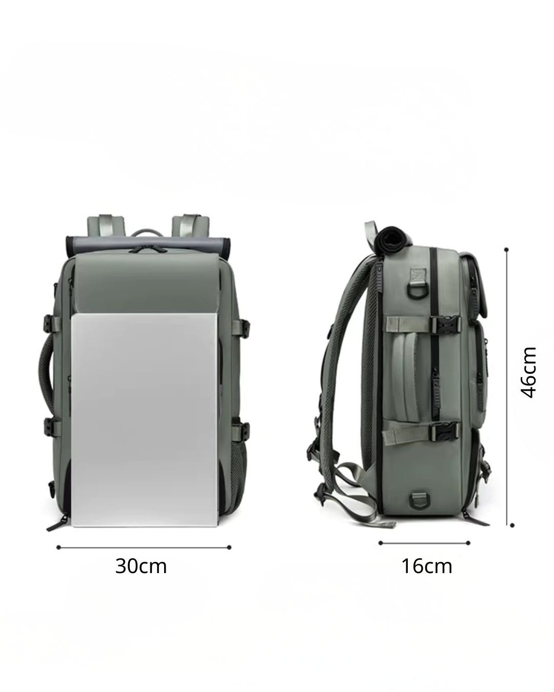 Large-Capacity Travel Backpack – Water-Resistant with Laptop Compartment