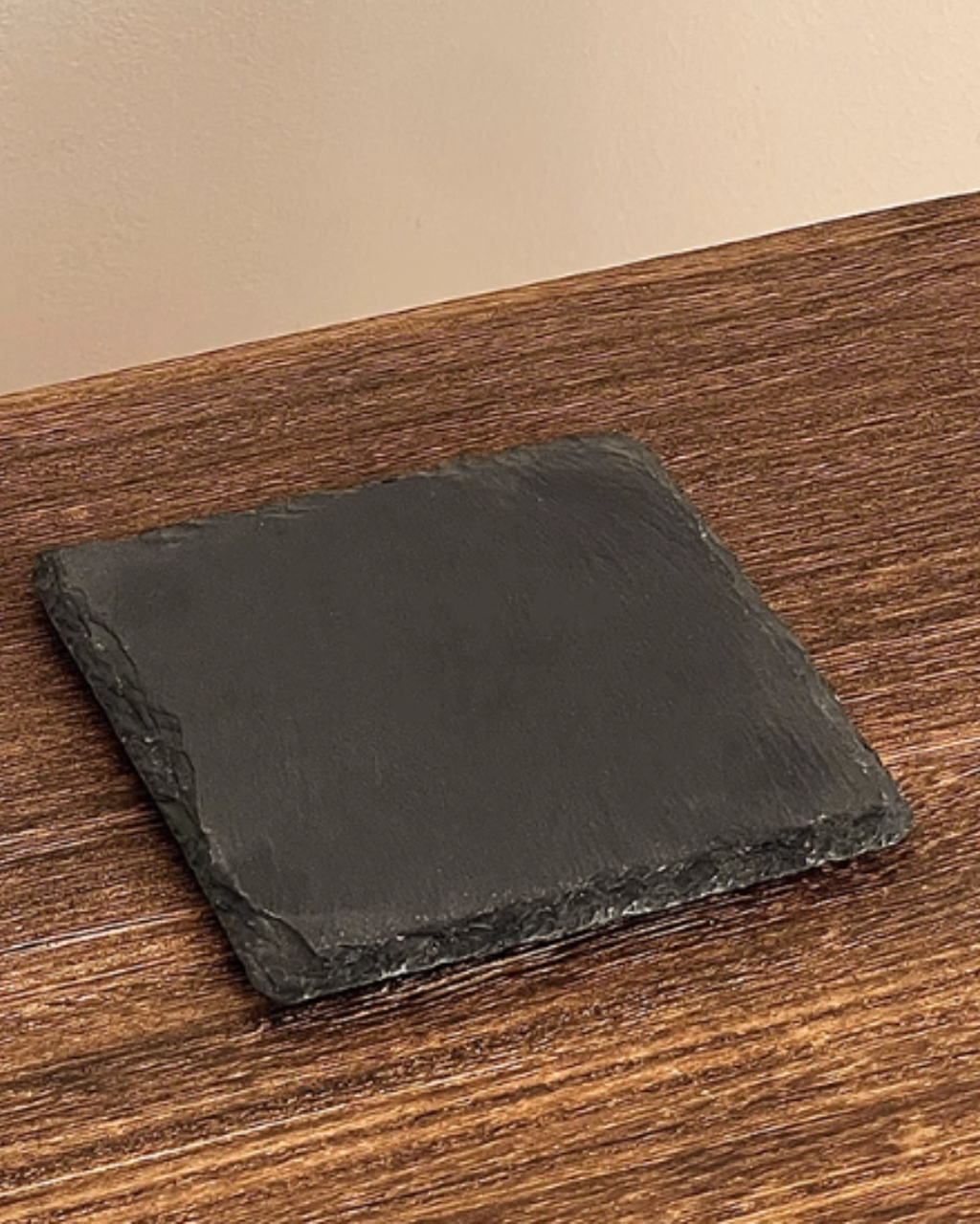 Natural Black Stone Coasters – Heat-Resistant & Durable Table Protection