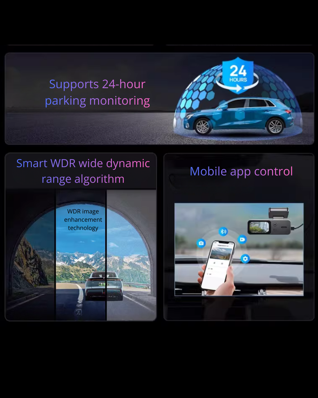 4K Smart Dash Cam – Emergency Recording, HDR Night Vision, WiFi